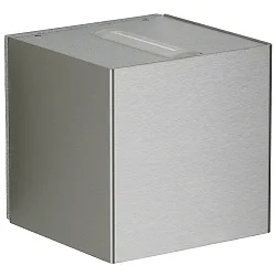 LED Outdoor Wall spot Type No. 2373 - 2-sided, tight/tight, cube, IP44, 2x 3W 3000K 330lm, rigid, stainless steel