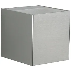 LED Outdoor Wall spot Type No. 2414 - 2-sided, wide/wide, cube, IP44, 2x 6.7W 3000K 600lm, rigid, stainless steel