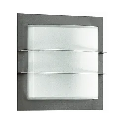 Wand- en plafondarmatuur TYPE NO 6191 E27 IP44, rvs mat dimbaar