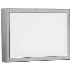 Wand- en plafondarmatuur TYPE NO 6355 hoekig IP44, rvs mat, opaal dimbaar