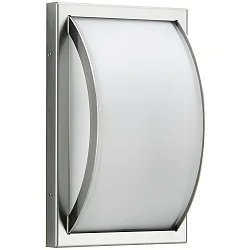 Wand- en plafondarmatuur TYPE NO 6390 plat, dimbaar IP44, rvs mat dimbaar