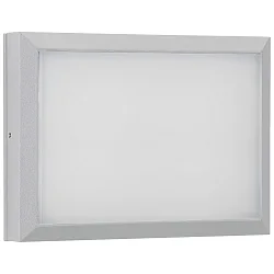 Wand- en plafondarmatuur TYPE NO 6403 lang, dimbaar, slagvast IP54, zilver mat dimbaar