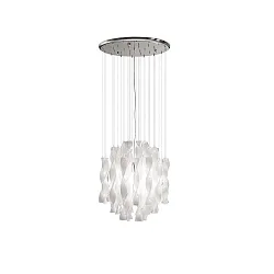 Pendelarmatuur SP AURA 45 E27 IP20, chroom, wit dimbaar