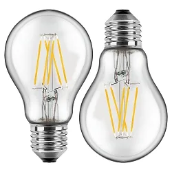 Blulaxa LED Filament Pear shaped Lamp 7W WW glass (clear), double pack