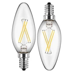 LED Filament lamp candle DOUBLE PACK, 4,5W (40W), E14, 470lm, 2700K, glass clear