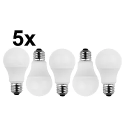 LED lamp peervorm set van 5 E27 5,5W 470lm 2700K 180° CRI > 80 