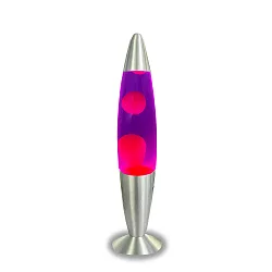 LED-lavalamp IP20, paars, roze, zilver 