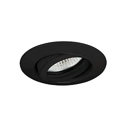Inbouwarmatuur rond, draaibaar GX5,3 IP20, zwart dimbaar