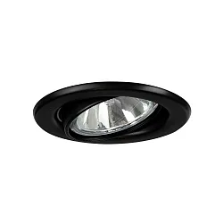 Downlight rond, draaibaar GX5,3 IP20, zwart dimbaar