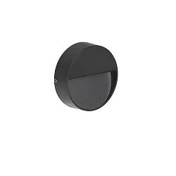 Wandarmatuur rond IP65, zwart, transparant 
