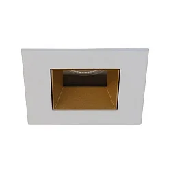 ceiling recessed luminaire ALTERO-S square, direct IP44, gold, white dimmable