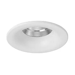 Recessed LED downlight with funnel cover, IP20, round, Ø 8.2cm, dim2warm, 350mA, 12W 1800-3000K 930lm 24°, matt alu