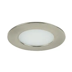Downlight rond, ingebouwde versie IP44, nikkel mat dimbaar