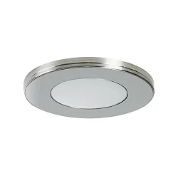 Recessed LED downlight 12V DC, IP20, with magnetic cover, 2.6W 3000K 180lm 120°, chrome
