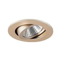 Downlight rond, draaibaar IP20, champagne dimbaar