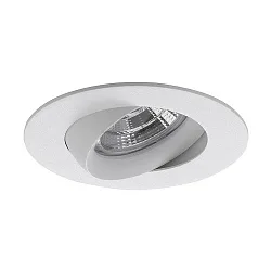 Downlight INDIWO83 rond, draaibaar IP44, wit dimbaar