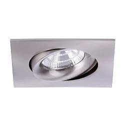Downlight INDIWO83 draaibaar, vierkant IP20, nikkel mat dimbaar
