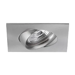 Downlight INDIWO83 draaibaar, vierkant IP44, nikkel mat dimbaar