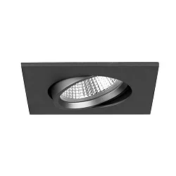 Inbouwarmatuur INDIWO68-S 350MA P&P hoekig, draaibaar, constante stroom IP20, mat, titaan dimbaar 6W 530lm 3000K 36° CRI >95