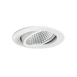 Inbouwarmatuur IP20, glanzend, transparant, wit dimbaar 12W 1230lm 3000K 20-40° 20-40° CRI 80-89