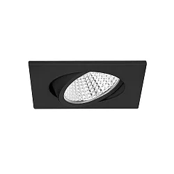 Inbouwarmatuur IP20, glanzend, zwart, transparant dimbaar 12W 1280lm 4000K 20-40° 20-40° CRI 80-89