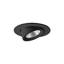 ceiling recessed luminaire KARYL swivelling, rotatable, direct IP20, black dimmable