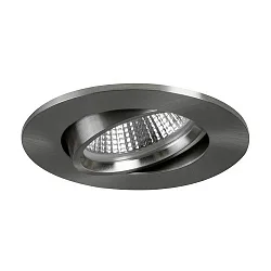 Inbouwarmatuur INDIWO68-R DTW 350MA P&P rond, draaibaar, Dim-To-Warm IP20, nikkel mat dimbaar 6W 430lm 1800-3000K 36° CRI >95