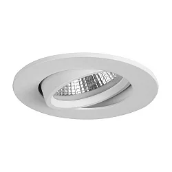 Inbouwarmatuur INDIWO68-R DTW 350MA P&P rond, draaibaar, Dim-To-Warm IP20, wit mat dimbaar 6W 430lm 1800-3000K 36° CRI >95