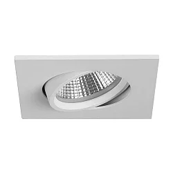 Inbouwarmatuur INDIWO68-S DTW 350MA P&P hoekig, draaibaar, Dim-To-Warm IP20, wit mat dimbaar 6W 420lm 1800-3000K 36° CRI >95