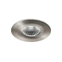Inbouwarmatuur OBIRA rond, stijf, Dim-To-Warm IP65, nikkel geborsteld dimbaar 7W 420lm 1800 - 3000K 38° CRI >90