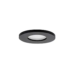 Inbouwarmatuur PROTECT-R rond, direct IP44, zwart dimbaar