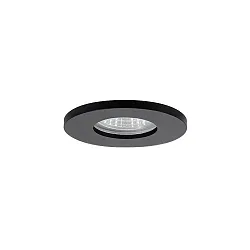 Inbouwarmatuur PROTECT-R rond, direct IP44, zwart