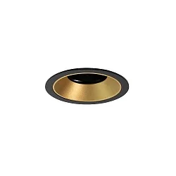 Plafondinbouwarmatuur BINATO draaibaar, roteerbaar, direct IP20, goud, zwart dimbaar