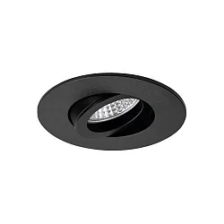 Inbouwarmatuur EXPAND GX5.3 rond, draaibaar IP20, zwart mat dimbaar