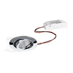 Inbouwarmatuur voor buiten rond, draaibaar IP65, chroom 