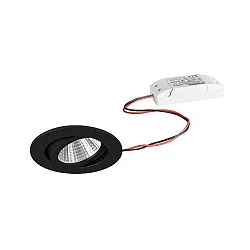 recessed luminaire IP65, glossy, black, transparent  6W 650lm 3000K 20-40° 20-40° CRI 80-89
