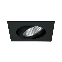 Inbouwspot TIRREL-R GU10 / PAR16 hoekig, draaibaar, met Afstandhouder GU10 IP20, zwart dimbaar