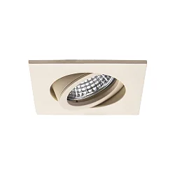 Inbouwspot TIRREL-R GU10 / PAR16 draaibaar, vierkant, met Lamphouder GU10 IP20, zandbeige met structuur dimbaar