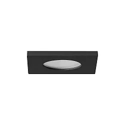 Inbouwarmatuur STEAM-S vierkant, direct IP54, zwart dimbaar