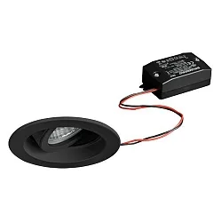 Inbouwspot TIRRELDEEP LED ON-OFF rond, draaibaar, voor BAP, schakelbaar, set terug LED IP20, zwart 