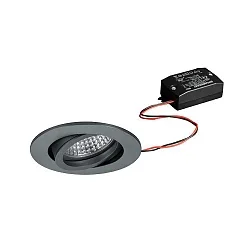 Inbouwspot TIRREL-R LED ON-OFF rond, draaibaar, schakelbaar IP20, titaan