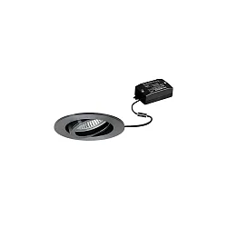 Inbouwspot TIRREL-R LED ON-OFF rond, draaibaar, schakelbaar IP20, glanzend, zwart
