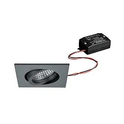 Inbouwspot TIRREL-S LED ON-OFF hoekig, draaibaar, voor BAP, schakelbaar IP20, titaan