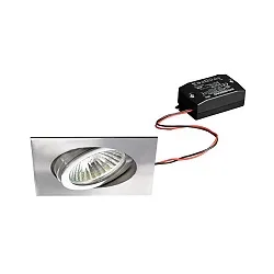 Downlight hoekig, draaibaar IP20, rvs