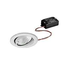Inbouwspot BRONNY LED ON/OFF rond, draaibaar, incl. chauffeur, set van 1 IP20, wit mat