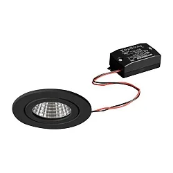 recessed luminaire ITANSA R BB15 round, rigid, switchable LED IP54, black  6W 680lm 3000K 20-40° 20-40° CRI 80-89