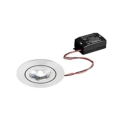 recessed luminaire IP20, glossy, transparent  6W 660lm 3000K 20-40° 20-40° CRI 80-89