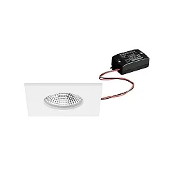 Downlight BB21 hoekig, stijf, ingebouwde versie, schakelbaar IP65, gepoedercoat, wit mat 