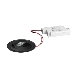 Inbouwspot TIRRELDEEP LED DIM rond, draaibaar, voor BAP, set terug IP20, zwart dimbaar