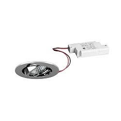 Inbouwspot TIRREL-R LED DIM rond, draaibaar IP20, chroom dimbaar